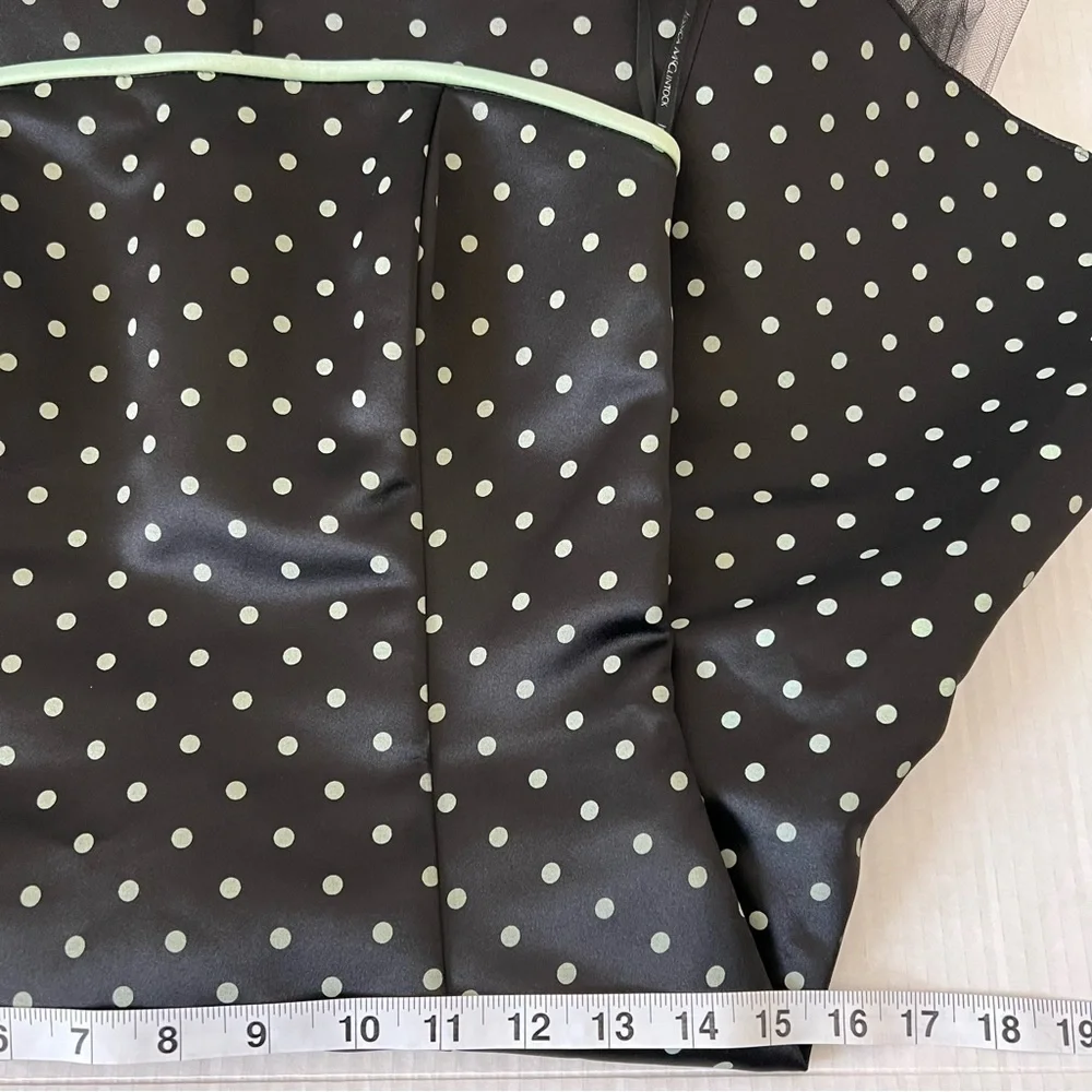 Vintage Jessica McClintock Gunne Sax Polka Dot Pin Up Party Dress Size 3/4